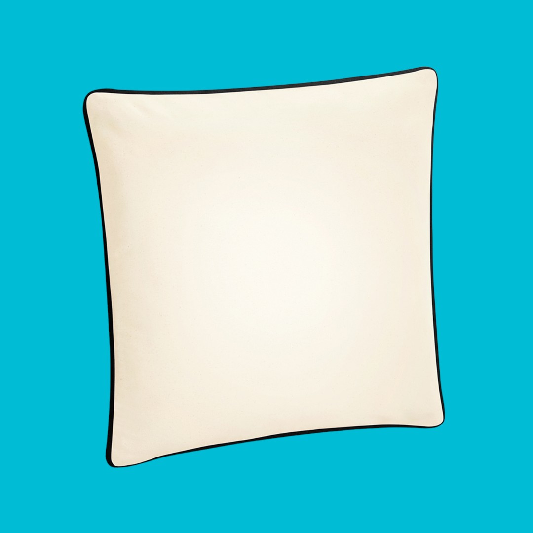 Fairtrade cotton piped cushion cover