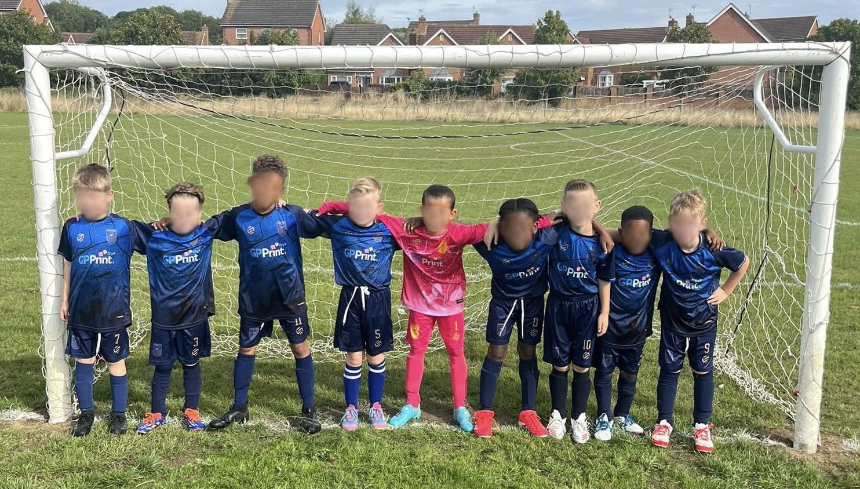 Showing their kit off with pride after their first game of the season, and a 3-1 victory!